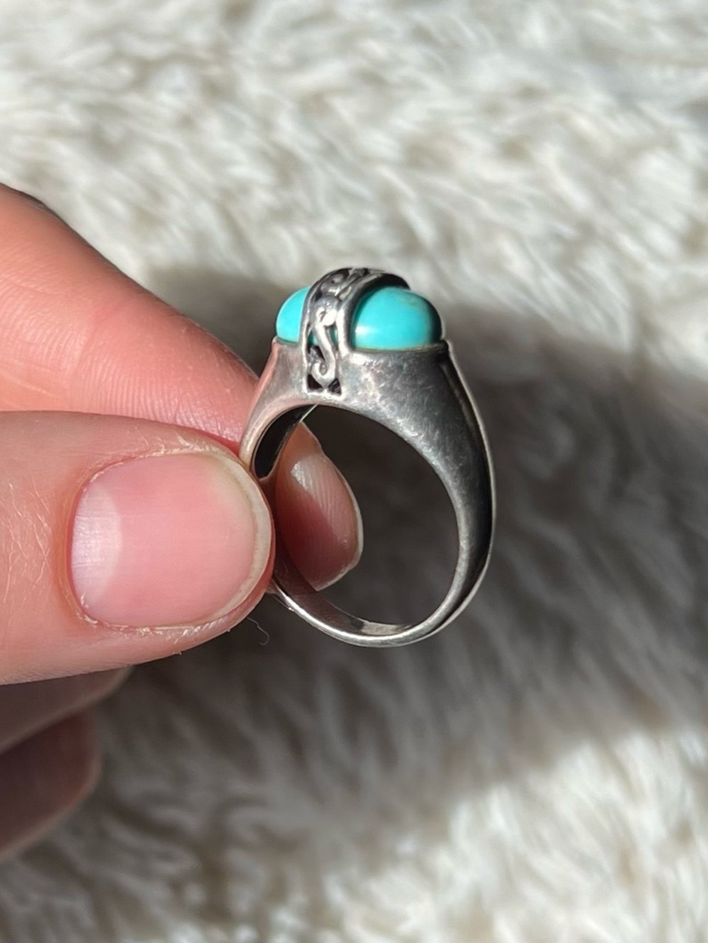 Vintage Sterling Silver Turquoise Ring